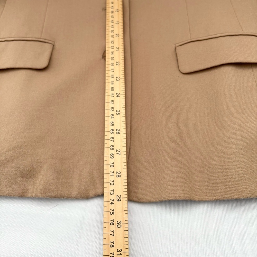 NWOT WOOL THREE BUTTON CAMEL LONG SLEEVE APPLESEEDS LINED BLAZER SZ 14 - Picture 11 of 13